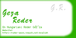 geza reder business card